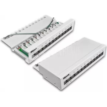 Wirewin 12-portowy biurkowy panel krosowy CAT6, ekranowany, zakończenie LSA+ (DVP-TRIO-K6 12)