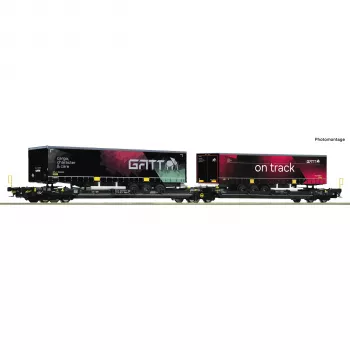 Roco 6600170 DC TX Logistik Sgns wagon platformowy H0