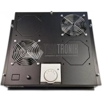 Wirewin FAN ROOF 2V BL wentylator dachowy do szafy rack, 2 wentylatory, 230V, 460 m³/h, czarny