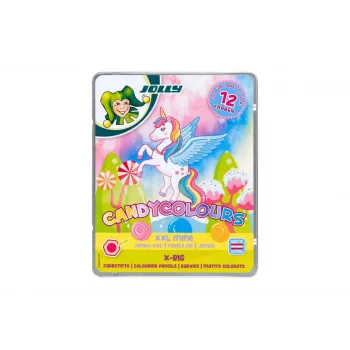 JOLLY X-BIG CANDYCOLOURS Kredki ołówkowe w różnych kolorach, 12 szt. (3099-0137)