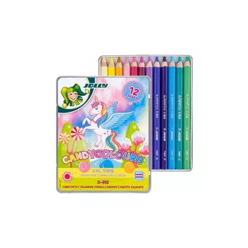 JOLLY X-BIG CANDYCOLOURS Kredki ołówkowe w różnych kolorach, 12 szt. (3099-0137)