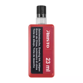 ARISTO Tusz kreślarski czerwony 23 ml, 1 butelka (AR64803)
