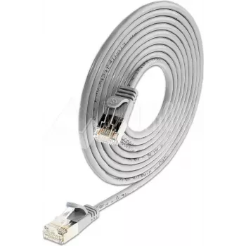 Slim Wirewin Triotronik PKW-LIGHT-STP-K6 15.0 kabel krosowy Cat6 S/FTP, RJ45 męski do męskiego, miedź, 15 m, czarny