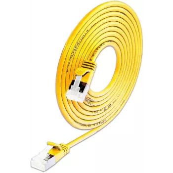 Wirewin SLIM-LS-K6A 0.15 YE 50 Cat6a U/FTP Slim Ethernet Patch Cable, 0,15 m, żółty, 50-Pack