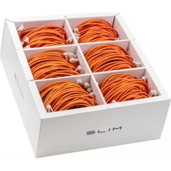 Wirewin SLIM-LS-K6A 2.0 OR 60 Cat.6A U/FTP Slim komutacinis kabel Ethernet, 2m, pomarańczowy, 60 szt.