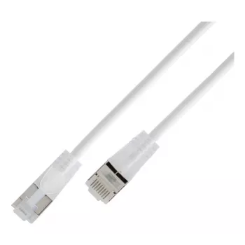 Wirewin SLIM KAT6A 10 Gigabit lekki okrągły kabel komutacyjny, U/UTP, Ø 3,6 mm, biały (SLIM-L-UU-K6A 0.15 WT)