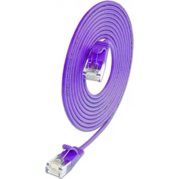 Wirewin SLIM KAT6A 10 Gigabit lekki kabel krosowy, okrągły, U/UTP, Ø 3,6 mm, fioletowy, 0,5 m SLIM-L-UU-K6A 2.0 VT