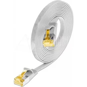 Kabel krosowy Wirewin Cat6a U/FTP Slim, 0,1m, biały, RJ45, 10G, 500MHz PKW-STP-SLIM-K6A 0.1 WS