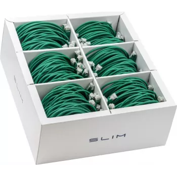 Wirewin SLIM-LS-K6A 3.0 GN 36 – smukły kabel Ethernet Cat6A, 3 m, zielony, 36 sztuk