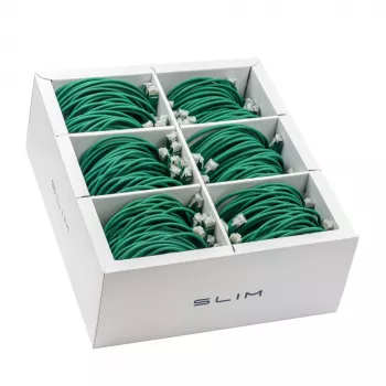 Wirewin SLIM-LS-K6A 3.0 GN 36 – smukły kabel Ethernet Cat6A, 3 m, zielony, 36 sztuk