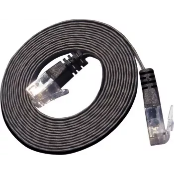 Wirewin Triotronik PKW-SLIM-KAT6 1.0 SW - kabel sieciowy Ethernet Cat6 U/UTP Slim, RJ-45 męski do męskiego, 1 m, czarny