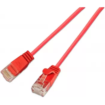 Wirewin SLIM kabel krosowy Cat.6A 10 Gigabit Light, U/UTP, Ø 3,6 mm, czerwony, 10 m SLIM-L-UU-K6A 10.0 RD
