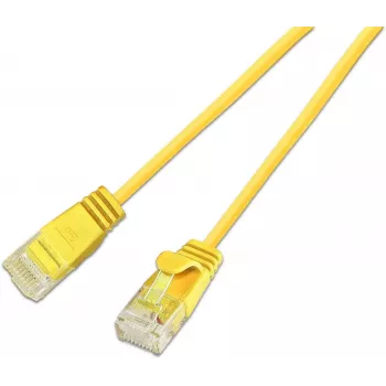 Wirewin SLIM Cat.6A 10 Gigabit Slim Patch Cable, U/UTP, 3,6 mm, Yellow, 7,5 m SLIM-L-UU-K6A 7.5 YE