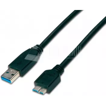 Wirewin kabel USB 3.0 A-Male do Micro-B Male 1m czarny USB 3.0 A-MB MM 1.0 SW