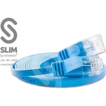 Wirewin Triotronik kabel krosowy Cat6 U/FTP 0,5m niebieski PKW-SLIM-KAT6 0.5 BL