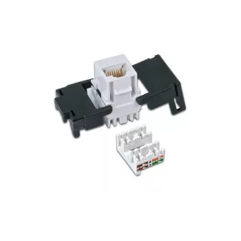 Wirewin WKS JACK KAT6A UTP Moduł Keystone, Niekranowany, RJ45, Beznarzędziowy, Biały