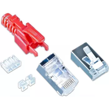Złącze RJ-45 Wirewin MOD SL KAT6A STP 10 RT, Cat.6A, STP, bez narzędzi, czerwone, 10 sztuk