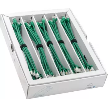 Wirewin SLIM-LS-K6A 0.15 GN 50 – smukły kabel sieciowy Ethernet Cat6a U/FTP, 0,15 m, zielony, 50 szt.