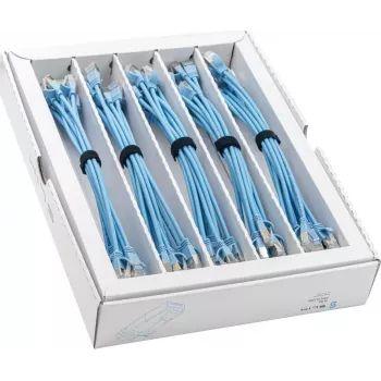 Wirewin SLIM-LS-K6A 0.15 BL 50 kabel krosowy Ethernet Slim Cat6A, 0,15m, U/FTP, niebieski, 50 szt.