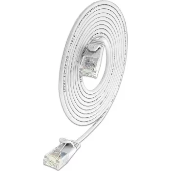 Wirewin SLIM KAT6A 10 Gigabit lekki kabel krosowy okrągły, U/UTP, Ø 3,6 mm, biały (SLIM-L-UU-K6A 0.5 WT)
