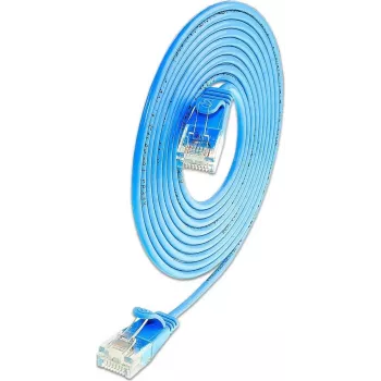 Wirewin SLIM-L-UU-K6A 0.1 BL kabel krosowy (patchcord) slim Cat6a U/UTP, 10 Gbps, niebieski