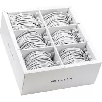 Wirewin SLIM-LS-K6A 0.5 WT 90 kabel krosowy slim Cat6A U/FTP, 0,5 m, biały, 90 szt.