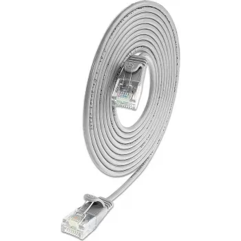 Wirewin SLIM Cat6A 10 Gigabit lekki kabel krosowy okrągły, U/UTP, Ø 3,6 mm, szary (SLIM-L-UU-K6A 2.0)