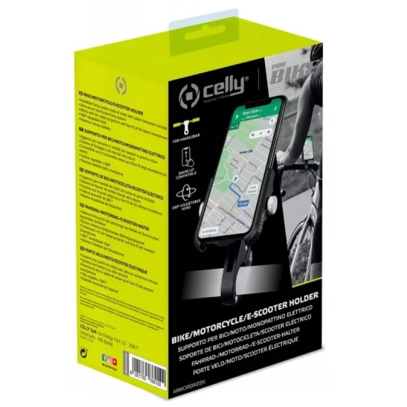CELLY Uniwersalny Uchwyt Rowerowy Armor na Smartfony do 6,7 inch, Czarny