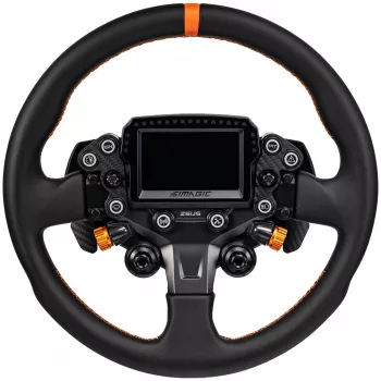Simagic ZS-330RR skórzana obręcz kierownicy, 330mm, czerwone przeszycia, bez piasty