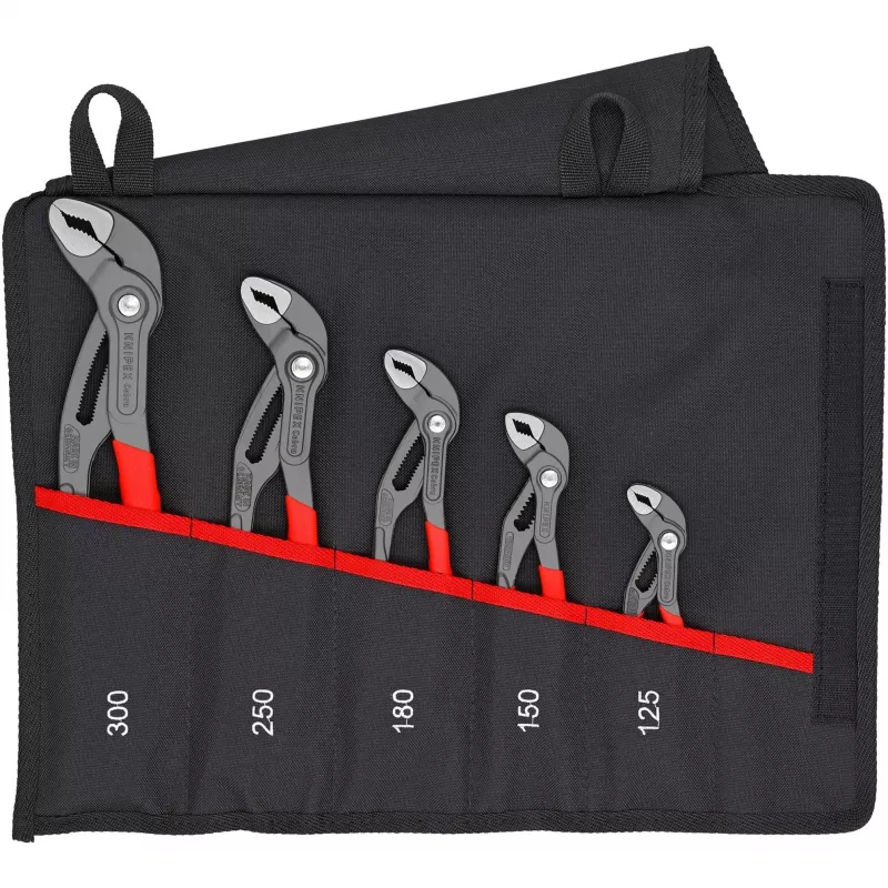 Zestaw szczypiec do rur KNIPEX Cobra 5-częściowy w składanej etui 00 19 55 S5