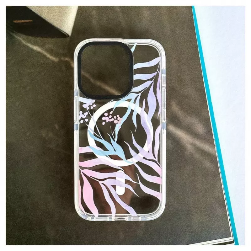Evelatus etui na Apple iPhone 15 Pro PC+TPU z MagSafe - nadruk kwiatowy na zamówienie