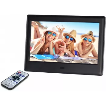 SENCOR SDF 782BK 7 inch cyfrowa ramka na zdjęcia z odtwarzaniem wideo i muzyki, czarna
