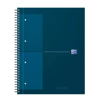 Oxford International Collegeblock Notes, DIN A4+, w kratkę, twarda oprawa, oprawa spiralna, 80 kartek, 1 sztuka 400191243