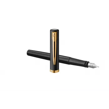 Pióro wieczne Waterman Allure Impression, czarne ze złotymi zdobieniami, stalówka średnia 2225500