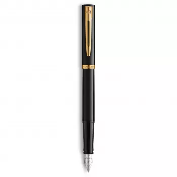 Pióro wieczne Waterman Allure Impression, czarne ze złotymi zdobieniami, stalówka średnia 2225500
