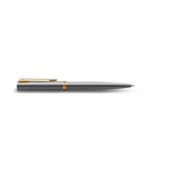 Waterman Impression Stalowy Złocony Długopis Średni Niebieski W Pudełku Prezentowym 2225495