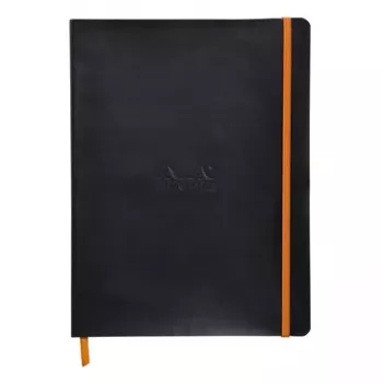 Notatnik RHODIA RHODIARAMA B5 w linie czarny ze skóry ekologicznej 80 kartek 117502C