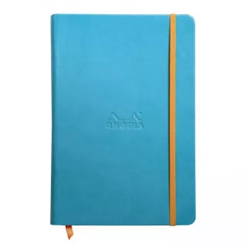 RHODIA RHODIARAMA A5 Notes w linie, turkusowa okładka twarda ze skóry ekologicznej, 96 kartek 118747C