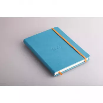 RHODIA RHODIARAMA A5 Notes w linie, turkusowa okładka twarda ze skóry ekologicznej, 96 kartek 118747C
