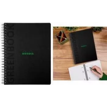 RHODIA GREENBOOK College Block A4+ w linie czarny (80 arkuszy) 119923C