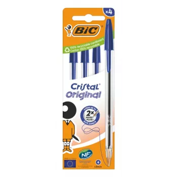 Długopis BIC Cristal Original, niebieski, 0,32 mm, 4 sztuki 516332