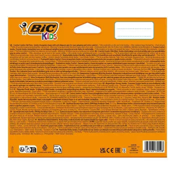 BIC KIDS Comfort Jumbo pisaki, różne kolory, 12 szt., końcówka 1,4 mm, zmywalne 517250