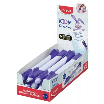 Maped KIDY Learn wymazywalny długopis żelowy Królik 0,7 mm Niebieski, ekspozytor 12 sztuk 229601