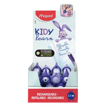 Maped KIDY Learn wymazywalny długopis żelowy Królik 0,7 mm Niebieski, ekspozytor 12 sztuk 229601