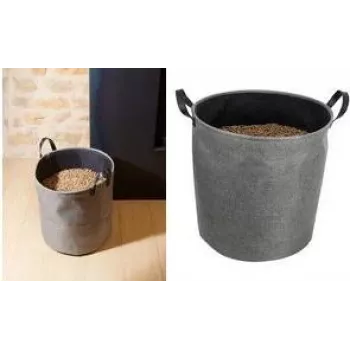 Torba do przechowywania pelletu EDA, 60 litrów, ciemnoszara, pojemność 30 kg, filc, składana, z uchwytami do przenoszenia 010488 G/NO