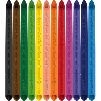 Zestaw kredek trójkątnych Maped COLOR'PEPS INFINITY, 12 mieszanych kolorów, trwałość 10x dłuższa, rdzeń w 100% z pigmentu, etui wielokrotnego użytku 861602