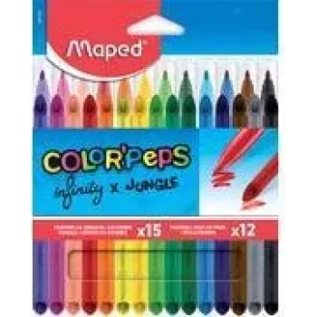 Zestaw artystyczny Maped INFINITY & COLOR'PEPS, 27 elementów, różne kolory, tekturowe etui 984744