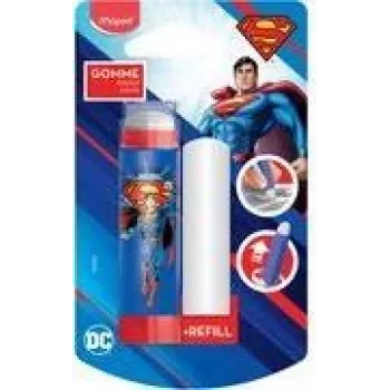 Maped Superman gumka plastikowa z wkładem, wysuwana w stylu szminki, blister 152033