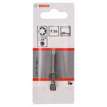 Bosch Bit Torx T15 Extra Hard E 6.3 25 mm (2607001634)