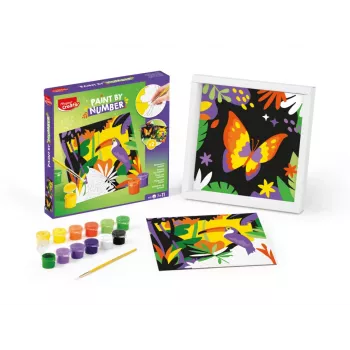 Maped Creativ Zestaw do malowania po numerach - Papuga i Motyl, 2 wzory, 10 farb akrylowych, wiek 7+ 907085